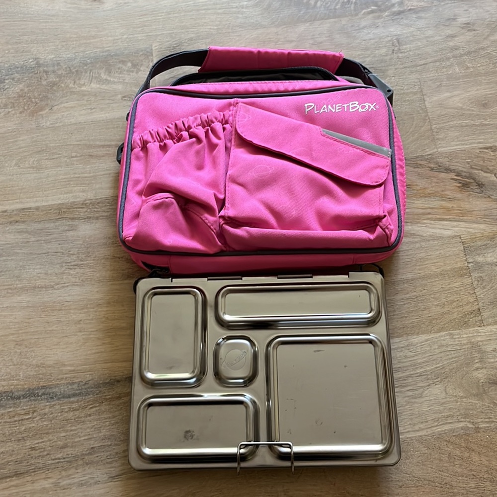 Planet Box Rover & Pink Lunch Box Bag Preowned